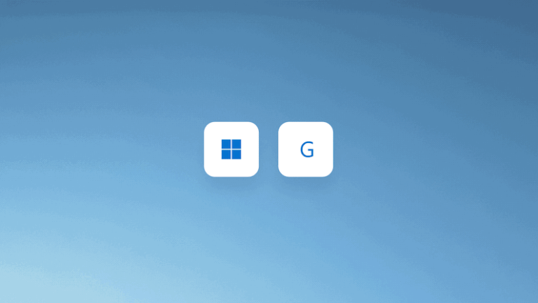 Windows key + G XBOX GAME BAR keyboard shortcut